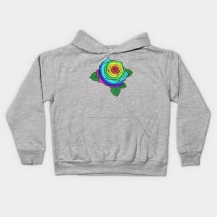 Rainbow Rose Kids Hoodie